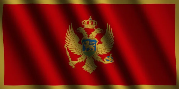 De vlag van montenegro — Stockfoto