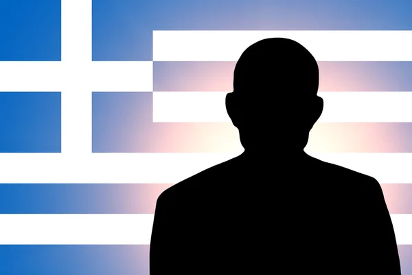 Die griechische Flagge — Stockfoto