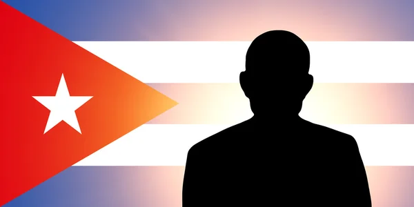 A bandeira cubana — Fotografia de Stock