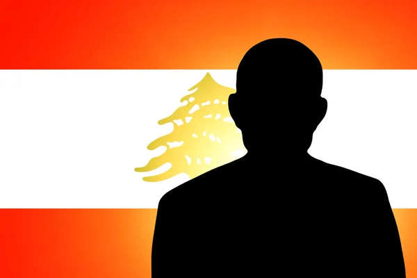 A Libanoni zászló — Stock Fotó