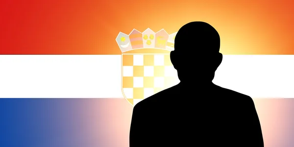De Kroatische vlag — Stockfoto