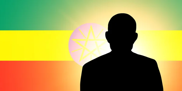 Flaggan Etiopien — Stockfoto