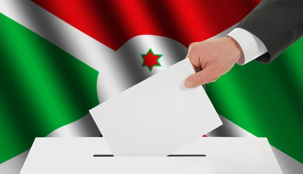 The Burundi flag — Stock Photo, Image