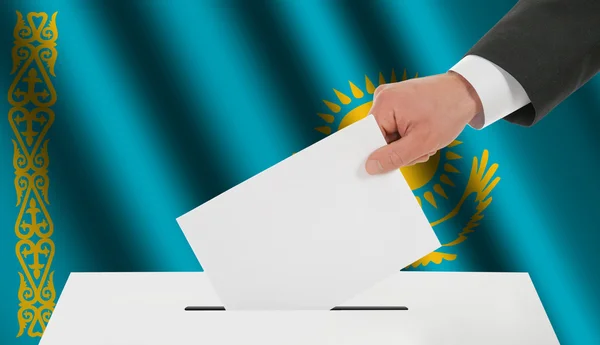 The Kazakh flag — Stock Photo, Image