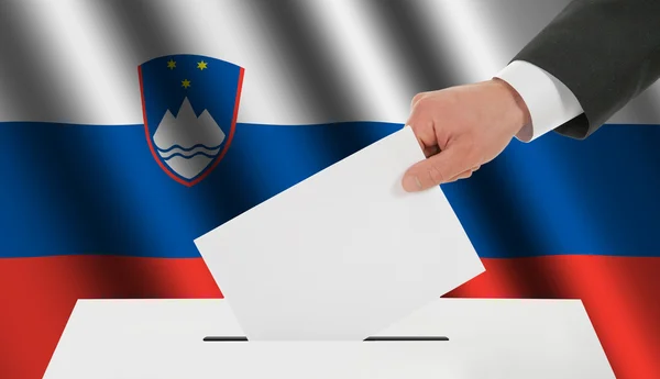 The Slovenia flag — Stock Photo, Image