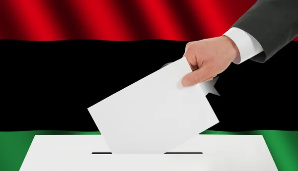 A líbiai zászló — Stock Fotó