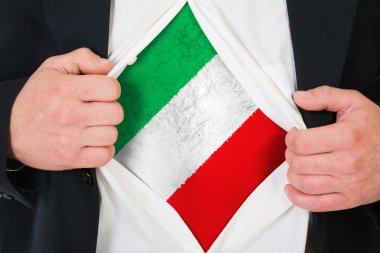 The Italian flag clipart