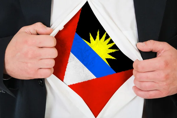 A bandeira de Antígua e Barbuda — Fotografia de Stock