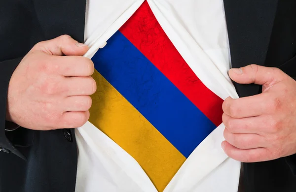 Die armenische Flagge — Stockfoto