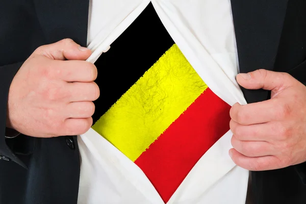 Die belgische Flagge — Stockfoto