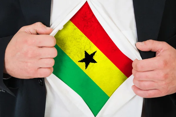 Η σημαία της Γκάνας — Φωτογραφία Αρχείου