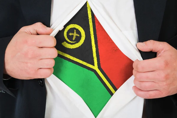 De vlag van vanuatu — Stockfoto