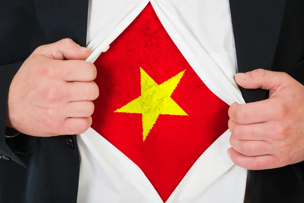 Вьетнамский флаг — стоковое фото