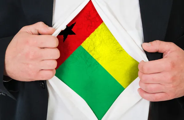 De vlag van Guinee-Bissau — Stockfoto