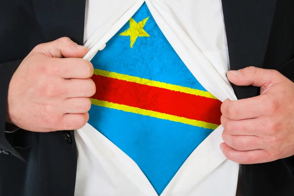 Drapeau de la République démocratique du Congo — Photo