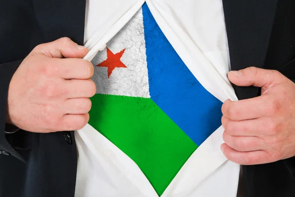 The Djibouti flag — Stock Photo, Image