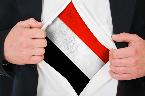 Die jemenitische Flagge — Stockfoto