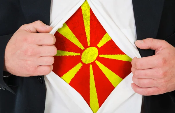 La bandiera della Macedonia — Foto Stock