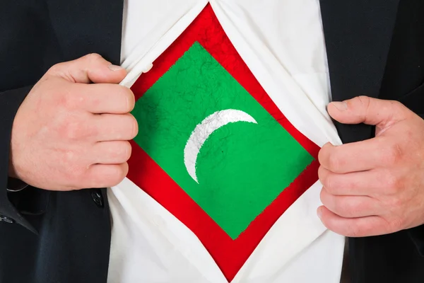 La bandera de Maldivas — Foto de Stock