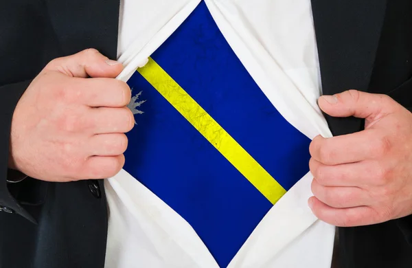 The Nauru flag — Stock Photo, Image