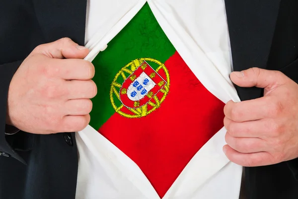 Pod banderą Portugalii — Zdjęcie stockowe