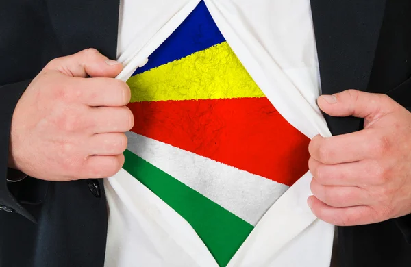 La bandera de Seychelles — Foto de Stock