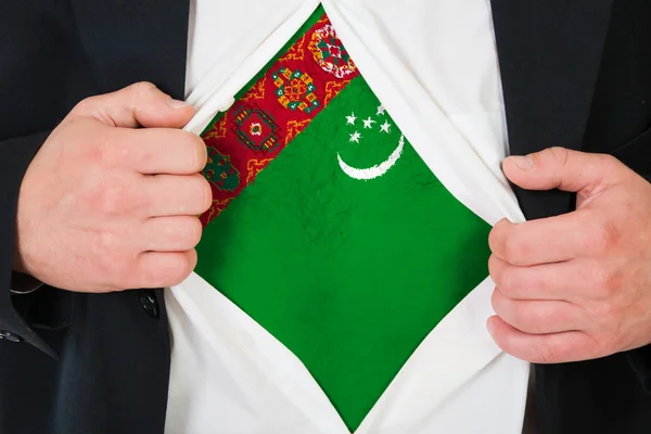Le drapeau turkmène — Photo