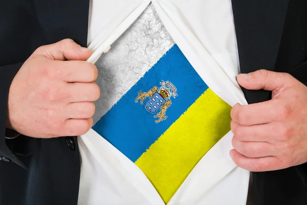 Bandera de Canarias — Foto de Stock