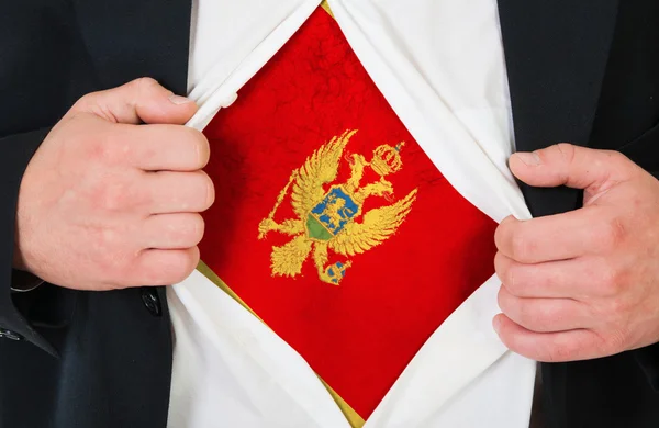 La bandera de Montenegro — Foto de Stock