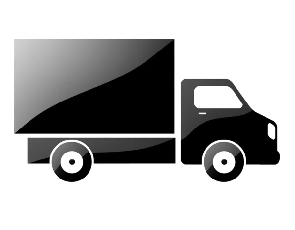 Silhouette of a truck. — Stock Photo, Image