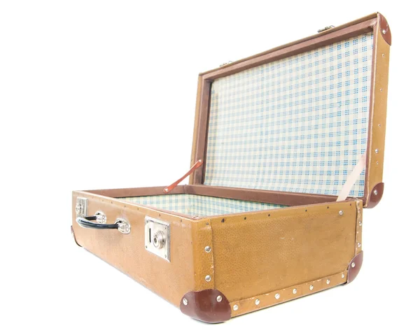 Vintage suitcase. Clipping path included. — Stock Photo, Image