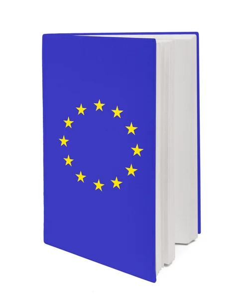 Concetto. Prenotare con la bandiera UE — Foto Stock