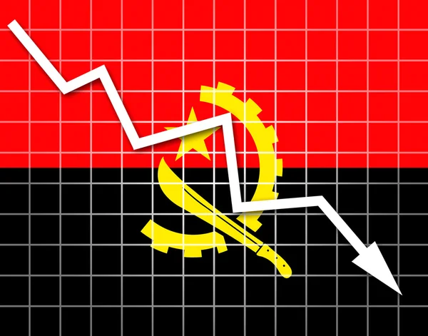 Angolansk flagg — Stockfoto