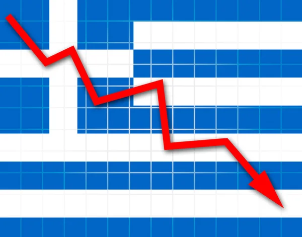 Грецький прапор — стокове фото