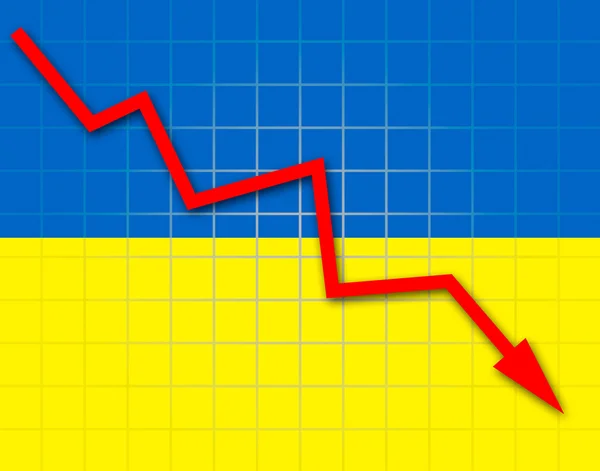 Die ukrainische Flagge — Stockfoto