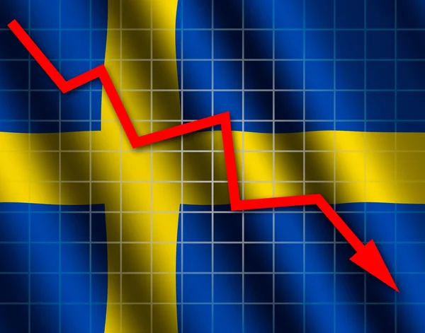 Den svenska flaggan — Stockfoto