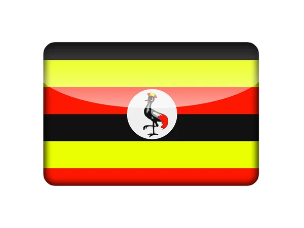 La bandiera dell'Uganda — Foto Stock