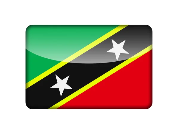 A Saint Kitts és Nevis zászló — Stock Fotó