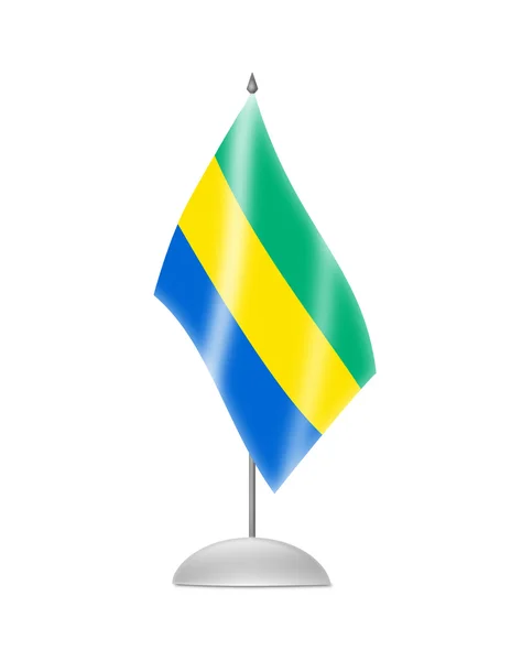 Die gabonesische Flagge — Stockfoto