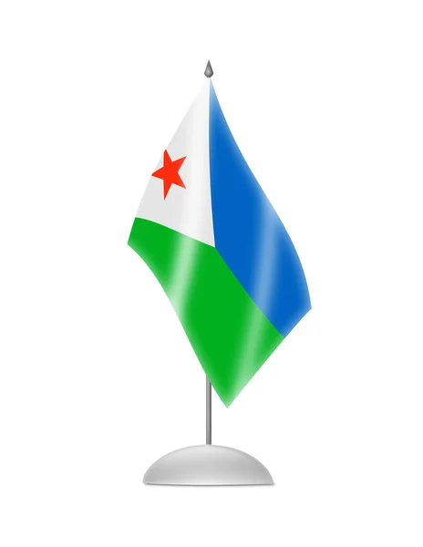 Die Flagge Dschibutis — Stockfoto