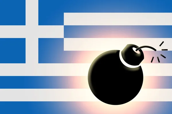De Griekse vlag — Stockfoto