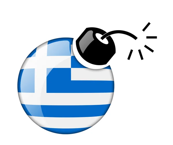 Die griechische Flagge — Stockfoto