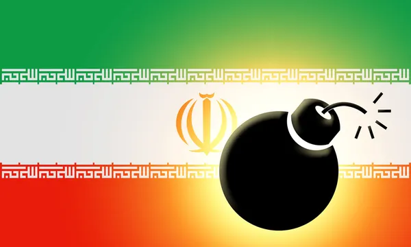 De Iraanse vlag — Zdjęcie stockowe