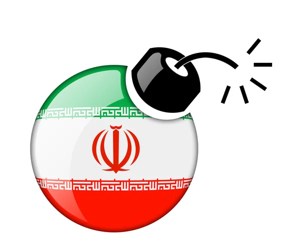 A bandeira iraniana — Fotografia de Stock