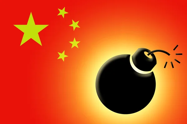 De chinese vlag — Stockfoto