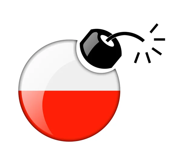 Die polnische Flagge — Stockfoto