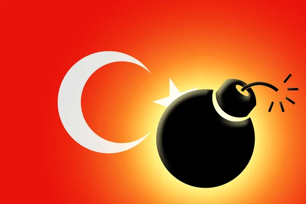 The Turkish flag — Stock Photo, Image