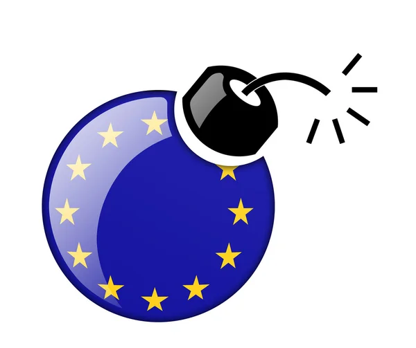 Σημαία της Ευρωπαϊκής Ένωσης — Φωτογραφία Αρχείου