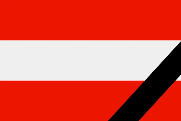 A bandeira austríaca — Fotografia de Stock