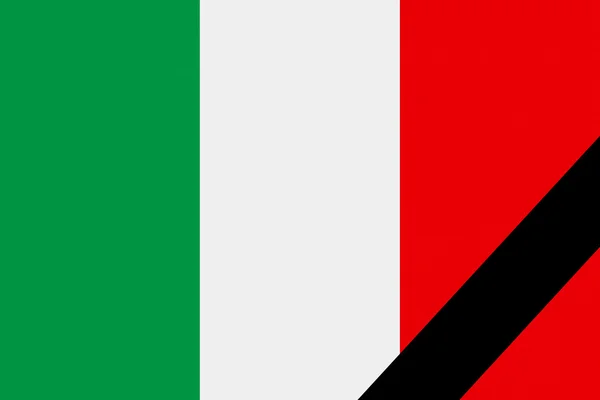 Die italienische Flagge — Stockfoto